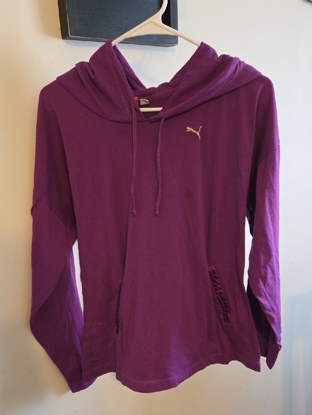 Puma Purple Pullover Hoodie with Kangaroo Pocket
